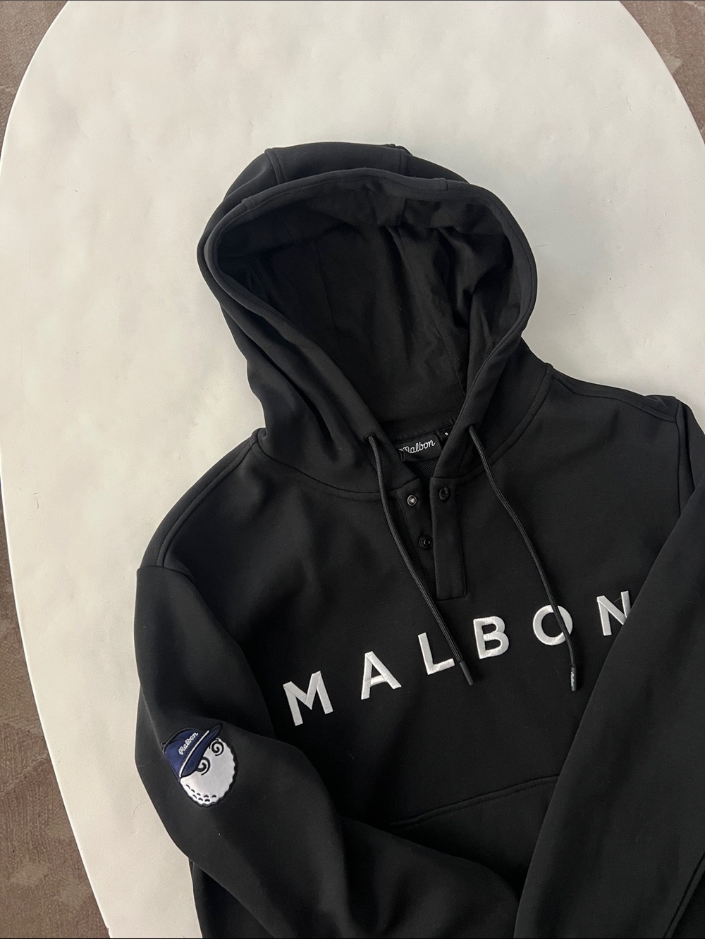 MALBON GOLF Air Sakariba Pullover Hoodie Black Women's Small - Picture 7 of 10